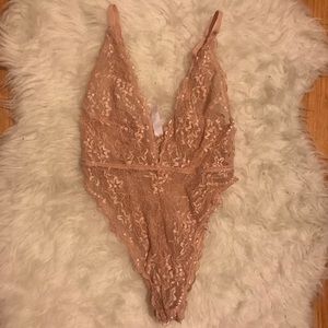 Forever 21 Nude Lace BodySuit